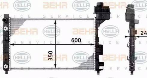 BEHR HELLA Service 8MK 376 713-044 - Радиатор, охлаждение двигателя autospares.lv