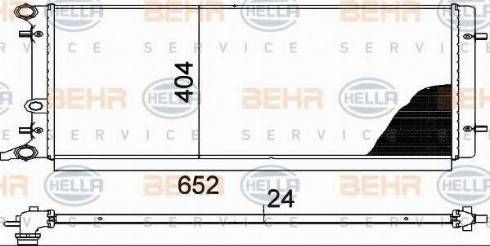 BEHR HELLA Service 8MK 376 713-784 - Радиатор, охлаждение двигателя autospares.lv