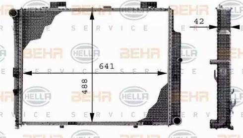 BEHR HELLA Service 8MK 376 712-644 - Радиатор, охлаждение двигателя autospares.lv