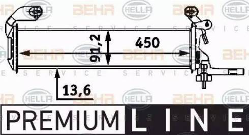 BEHR HELLA Service 8MK 376 712-661 - Радиатор, охлаждение двигателя autospares.lv