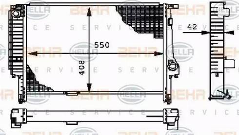 BEHR HELLA Service 8MK 376 712-194 - Радиатор, охлаждение двигателя autospares.lv