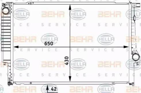 BEHR HELLA Service 8MK 376 712-121 - Радиатор, охлаждение двигателя autospares.lv