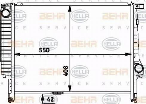 BEHR HELLA Service 8MK 376 712-171 - Радиатор, охлаждение двигателя autospares.lv