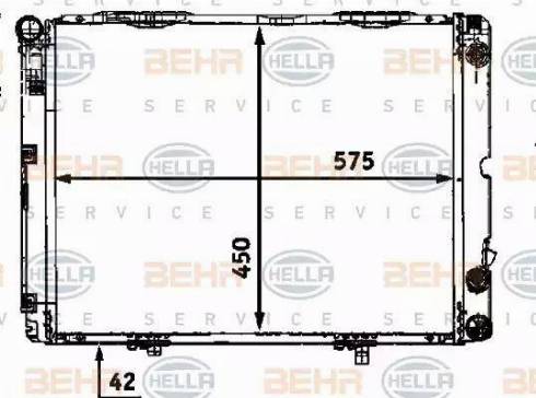 BEHR HELLA Service 8MK 376 712-301 - Радиатор, охлаждение двигателя autospares.lv