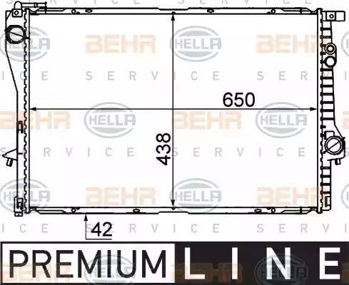 BEHR HELLA Service 8MK 376 712-231 - Радиатор, охлаждение двигателя autospares.lv