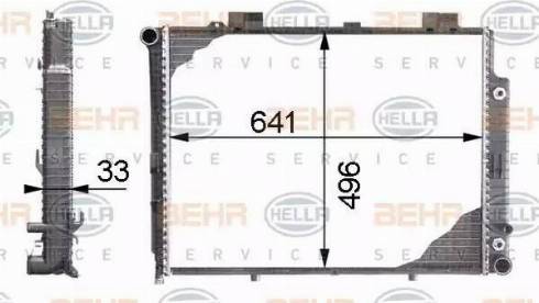 BEHR HELLA Service 8MK 376 712-754 - Радиатор, охлаждение двигателя autospares.lv