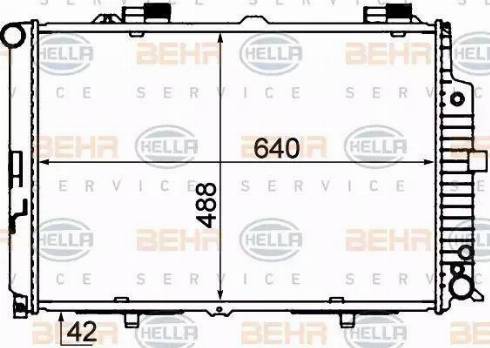 BEHR HELLA Service 8MK 376 712-784 - Радиатор, охлаждение двигателя autospares.lv