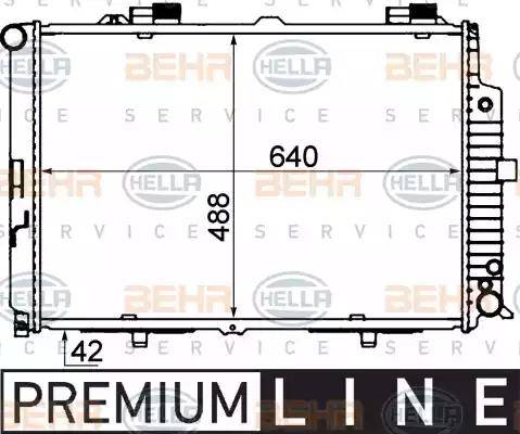 BEHR HELLA Service 8MK 376 712-781 - Радиатор, охлаждение двигателя autospares.lv