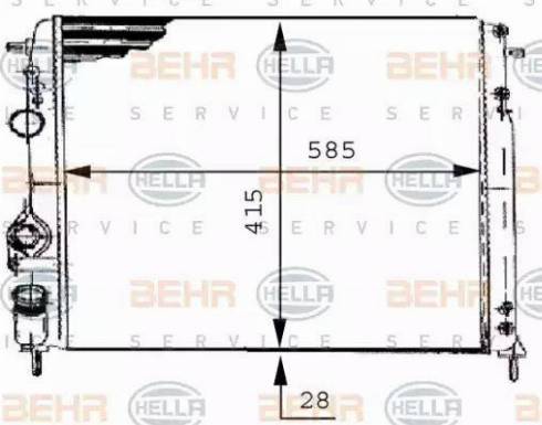 BEHR HELLA Service 8MK 376 717-441 - Радиатор, охлаждение двигателя autospares.lv