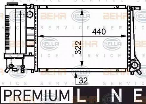 BEHR HELLA Service 8MK 376 717-461 - Радиатор, охлаждение двигателя autospares.lv