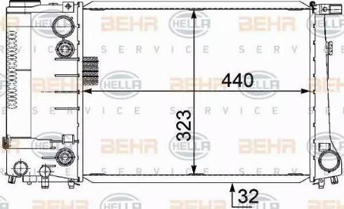 BEHR HELLA Service 8MK 376 717-471 - Радиатор, охлаждение двигателя autospares.lv