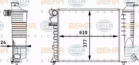 BEHR HELLA Service 8MK 376 717-511 - Радиатор, охлаждение двигателя autospares.lv