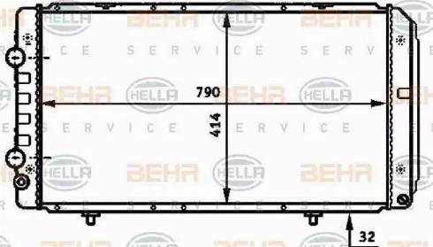 BEHR HELLA Service 8MK 376 717-281 - Радиатор, охлаждение двигателя autospares.lv