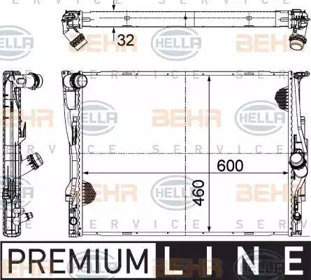 BEHR HELLA Service 8MK 376 782-071 - Радиатор, охлаждение двигателя autospares.lv