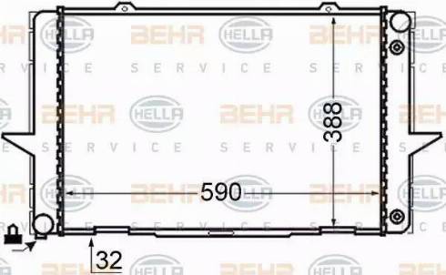 BEHR HELLA Service 8MK 376 726-711 - Радиатор, охлаждение двигателя autospares.lv