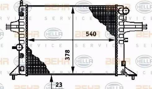 BEHR HELLA Service 8MK 376 720-651 - Радиатор, охлаждение двигателя autospares.lv