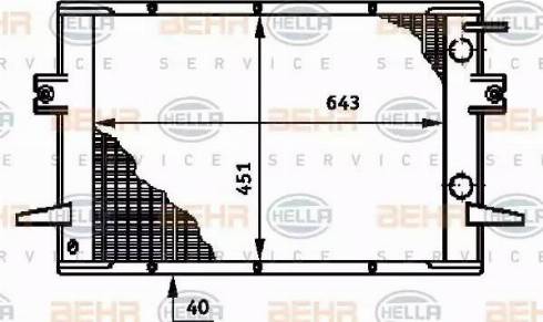 BEHR HELLA Service 8MK 376 720-631 - Радиатор, охлаждение двигателя autospares.lv