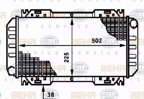 BEHR HELLA Service 8MK 376 720-091 - Радиатор, охлаждение двигателя autospares.lv