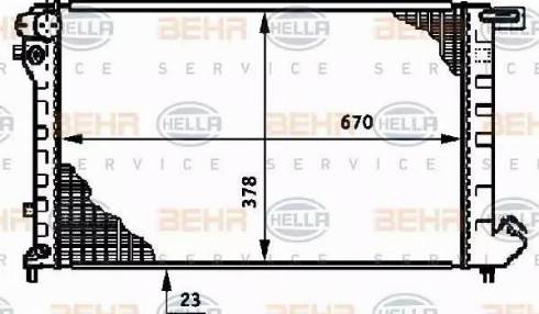 BEHR HELLA Service 8MK 376 720-081 - Радиатор, охлаждение двигателя autospares.lv