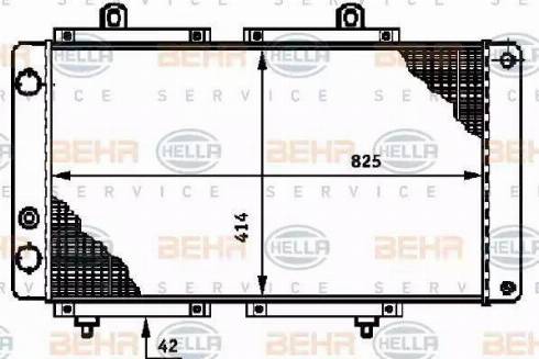 BEHR HELLA Service 8MK 376 720-071 - Радиатор, охлаждение двигателя autospares.lv