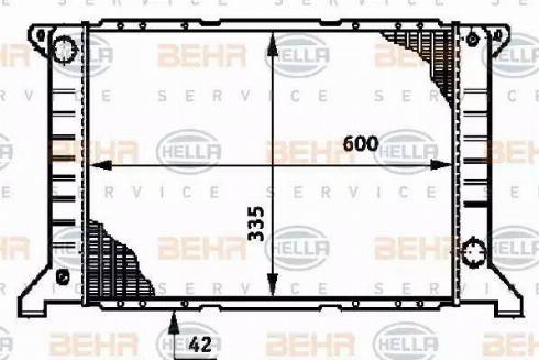 BEHR HELLA Service 8MK 376 720-201 - Радиатор, охлаждение двигателя autospares.lv