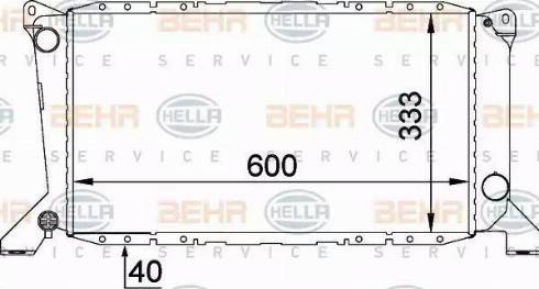 BEHR HELLA Service 8MK 376 720-211 - Радиатор, охлаждение двигателя autospares.lv