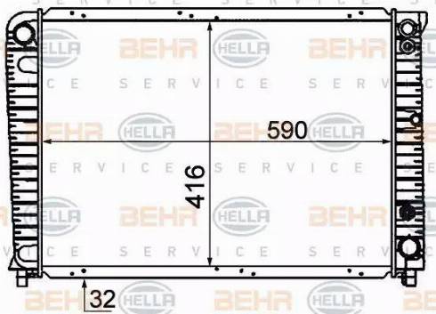 BEHR HELLA Service 8MK 376 720-721 - Радиатор, охлаждение двигателя autospares.lv