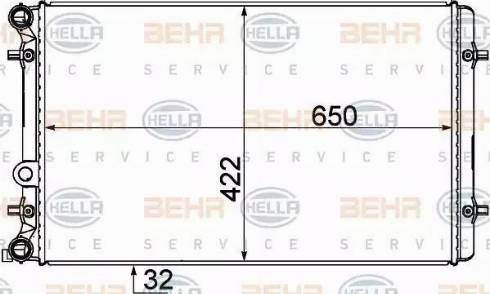 BEHR HELLA Service 8MK 376 727-791 - Радиатор, охлаждение двигателя autospares.lv