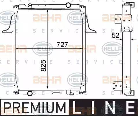 BEHR HELLA Service 8MK 376 774-681 - Радиатор, охлаждение двигателя autospares.lv