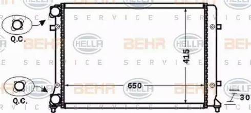 BEHR HELLA Service 8MK 376 774-021 - Радиатор, охлаждение двигателя autospares.lv