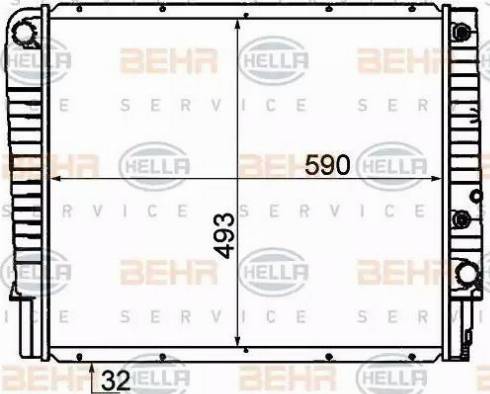 BEHR HELLA Service 8MK 376 774-211 - Радиатор, охлаждение двигателя autospares.lv