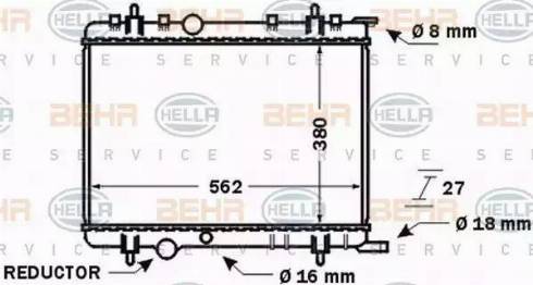 BEHR HELLA Service 8MK 376 771-411 - Радиатор, охлаждение двигателя autospares.lv