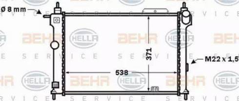 BEHR HELLA Service 8MK 376 771-061 - Радиатор, охлаждение двигателя autospares.lv