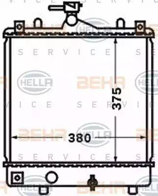 BEHR HELLA Service 8MK 376 771-161 - Радиатор, охлаждение двигателя autospares.lv