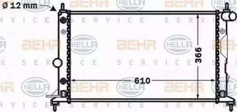 BEHR HELLA Service 8MK 376 771-181 - Радиатор, охлаждение двигателя autospares.lv