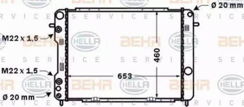 BEHR HELLA Service 8MK 376 771-261 - Радиатор, охлаждение двигателя autospares.lv