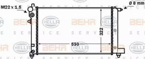 BEHR HELLA Service 8MK 376 771-281 - Радиатор, охлаждение двигателя autospares.lv