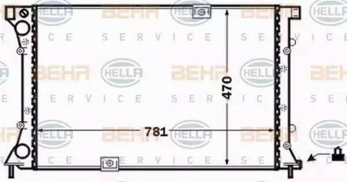 BEHR HELLA Service 8MK 376 771-771 - Радиатор, охлаждение двигателя autospares.lv