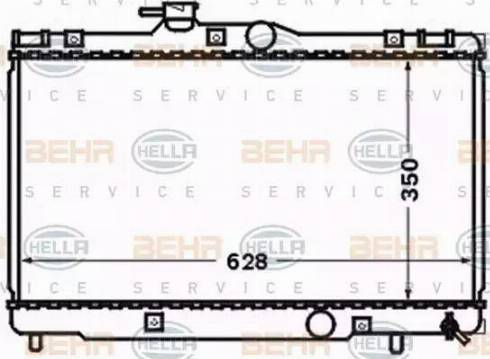 BEHR HELLA Service 8MK 376 773-561 - Радиатор, охлаждение двигателя autospares.lv