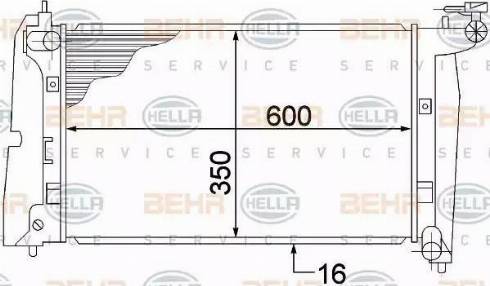 BEHR HELLA Service 8MK 376 773-631 - Радиатор, охлаждение двигателя autospares.lv