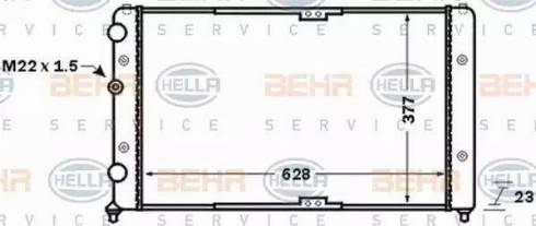 BEHR HELLA Service 8MK 376 773-791 - Радиатор, охлаждение двигателя autospares.lv