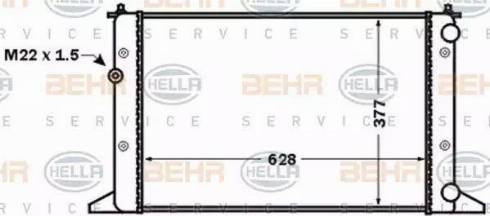 BEHR HELLA Service 8MK 376 773-751 - Радиатор, охлаждение двигателя autospares.lv