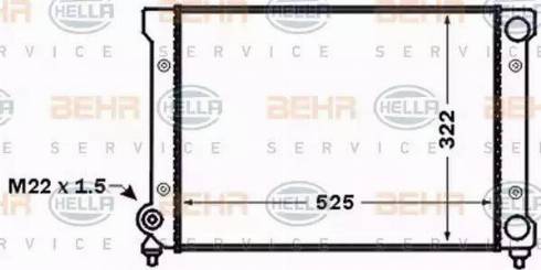 BEHR HELLA Service 8MK 376 773-721 - Радиатор, охлаждение двигателя autospares.lv