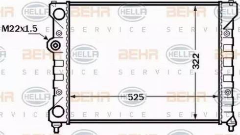 BEHR HELLA Service 8MK 376 772-491 - Радиатор, охлаждение двигателя autospares.lv