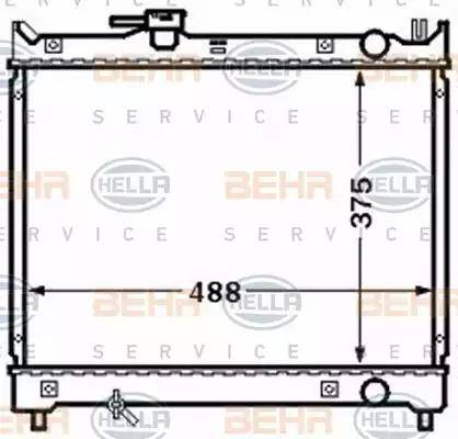 BEHR HELLA Service 8MK 376 772-681 - Радиатор, охлаждение двигателя autospares.lv