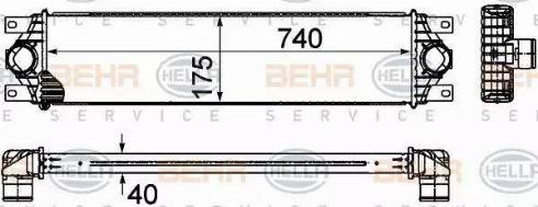 BEHR HELLA Service 8ML 376 899-011 - Интеркулер, теплообменник турбины autospares.lv