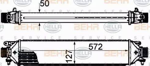 BEHR HELLA Service 8ML 376 899-131 - Интеркулер, теплообменник турбины autospares.lv