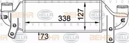 BEHR HELLA Service 8ML 376 746-621 - Интеркулер, теплообменник турбины autospares.lv