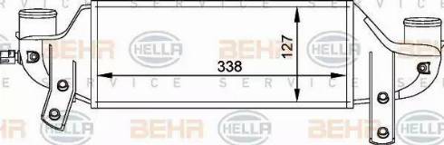 BEHR HELLA Service 8ML 376 765-001 - Интеркулер, теплообменник турбины autospares.lv