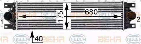 BEHR HELLA Service 8ML 376 700-641 - Интеркулер, теплообменник турбины autospares.lv